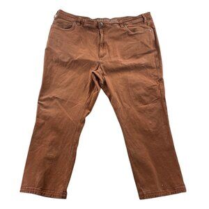 Duluth Trading Men Work Pants 48X30 Smokey Brown Flex Fire Hose Relaxed Straight